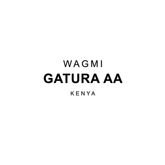 WAGMI Gatura AA Kenya coffee temporary typographic cover.